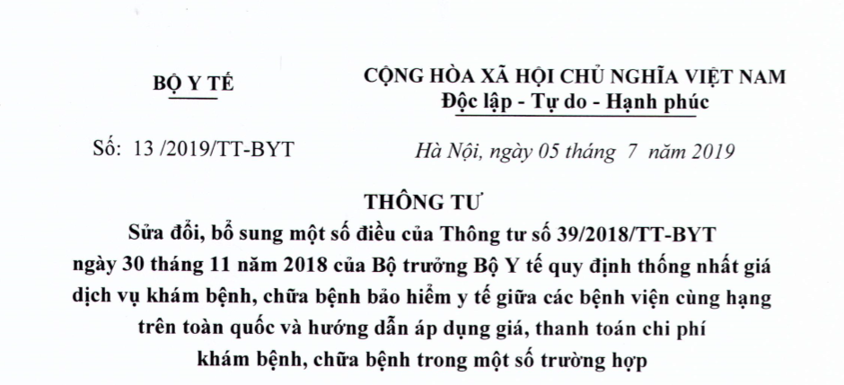 Thông tư 13/2019/TT-BYT